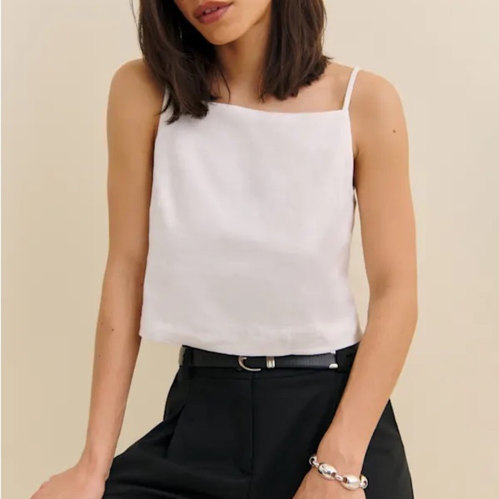 Reformation White Crop Top